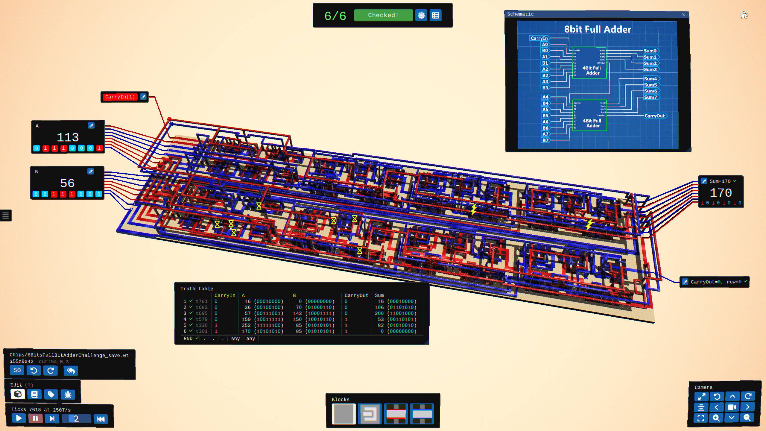 3D Model of 8bit adder