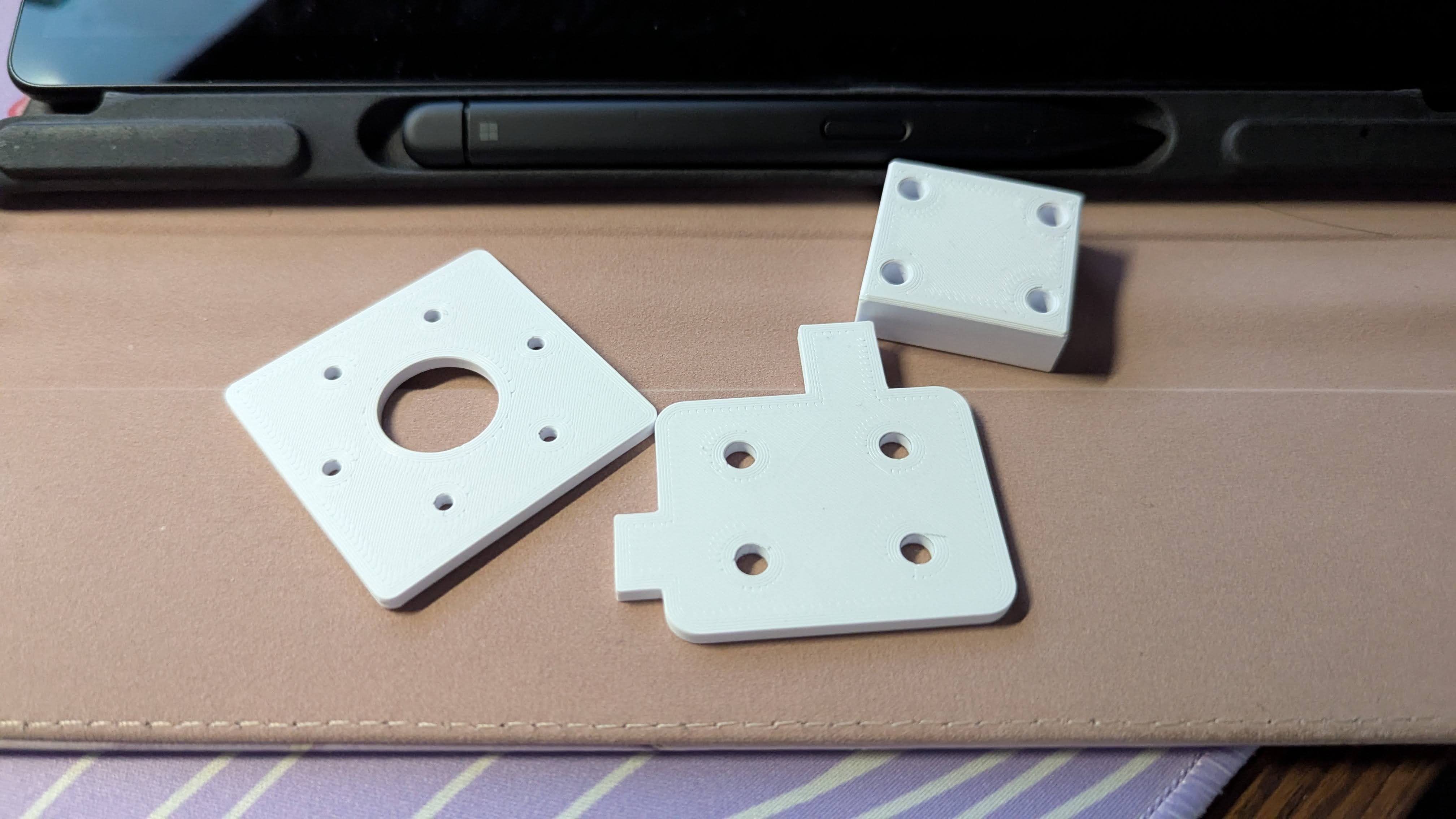 Stencils and spacers printed out for construction